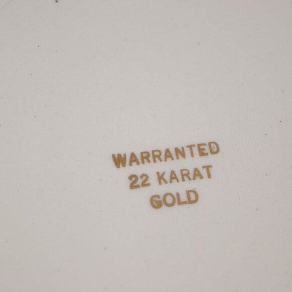 2 VTG Courting Couple Bread & Butter Dessert Plates Square 22 KT Gold Trim 6.5" - Picture 4 of 16